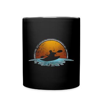 Kajak - Tasse einfarbig - Schwarz - Vorne