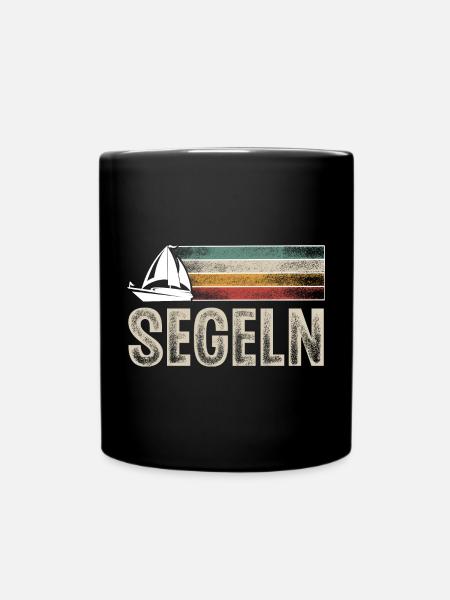 Segeln Segler Segelboot Retro Vintage - Tasse einfarbig - Schwarz