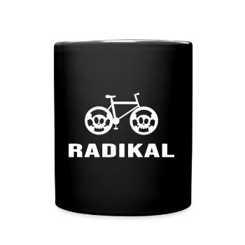 fahrrad time to ride bike gravelbike biker - Tasse einfarbig - Schwarz - Vorne