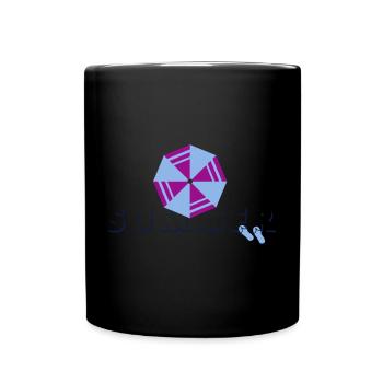 SUMMER SCHRIFTZUG mit Schirm | Vectorgraphic - Tasse einfarbig - Schwarz - Vorne