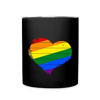 J’aime les LGBT - Mug uni - noir - Devant