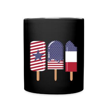 4. Juli USA - Tasse einfarbig - Schwarz - Vorne