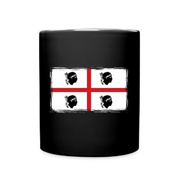 Sardaigne Drapeau Vintage Drapeau Sarde Occasion Look - Mug uni - noir - Devant
