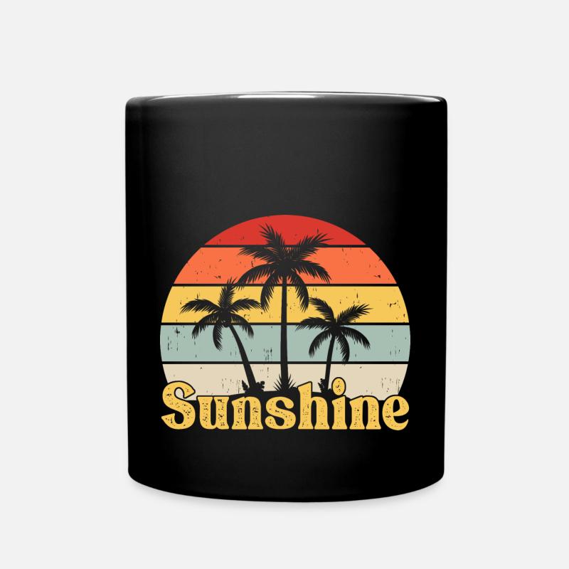 Sunshine Retro - Full Colour Mug - black