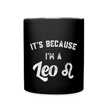 Signe du zodiaque Lion - Mug uni - noir - Devant