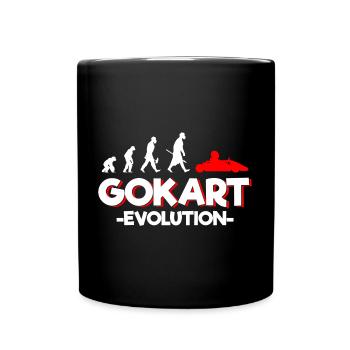 Go-kart racing kart racing car race - Full Colour Mug - black - Front