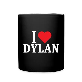T-Shirt Ich liebe Dylan T-Shirt Geschenkidee - Tasse einfarbig - Schwarz - Vorne