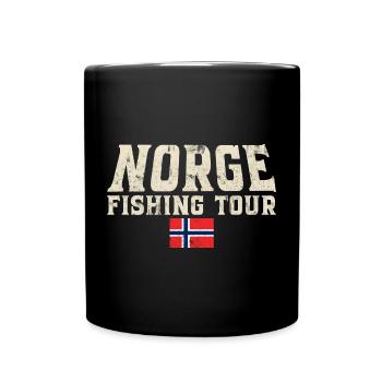 Norvège Fishing Tour Pêche à la ligne Pêche - Mug uni - noir - Devant