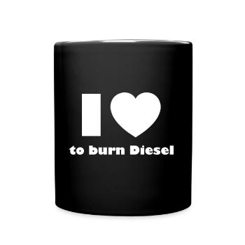 Autofahrer Liebe - Tasse einfarbig - Schwarz - Vorne