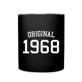 Original 1968 - 54 Jahre alt, Geschenk zum 54. Geburtstag - Tasse einfarbig - Schwarz - Vorne