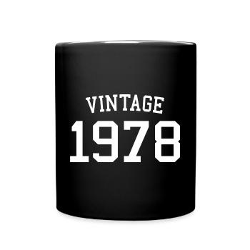 Millésime 1978 - 44 ans, cadeau de 44e anniversaire - Mug uni - noir - Devant