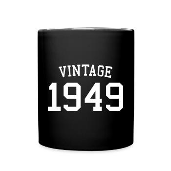 Vintage 1949 75e anniversaire hommes femmes 75 ans - Mug uni - noir - Devant