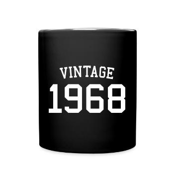 Millésime 1968 - 54 ans, 54ème cadeau d’anniversaire - Mug uni - noir - Devant