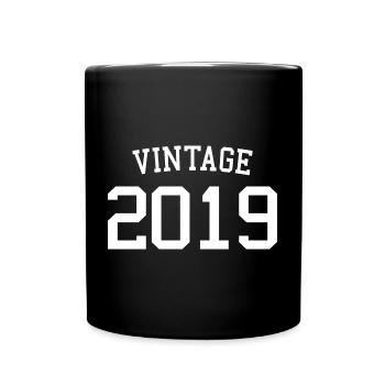 Jahrgang 2019 - 4 Jahre alt, Kinder zum 4. Geburtstag - Tasse einfarbig - Schwarz - Vorne