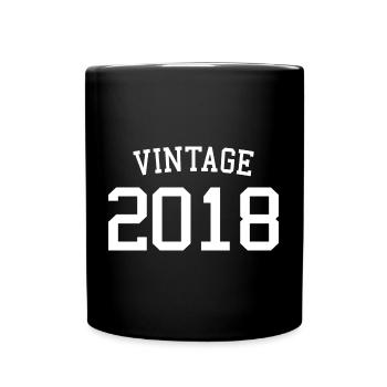 Vintage 2018 - 5 Years Old, 5th Birthday Kids - Full Colour Mug - black - Front