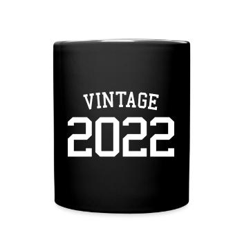 Jahrgang 2022 - 1 Jahr, Kinder zum 1. Geburtstag - Tasse einfarbig - Schwarz - Vorne