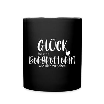 Bergretterin Klettern Berg Geschenk - Tasse einfarbig - Schwarz - Vorne