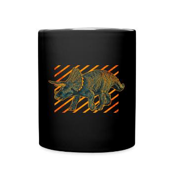Dinosaure Triceratops - Mug uni - noir - Devant