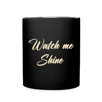 Regardez-moi briller - Mug uni - noir - Devant