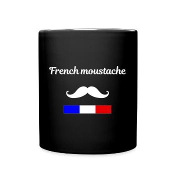 French Moustache - Mug uni - noir - Devant