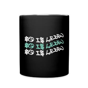 Zitat So is leben - Tasse einfarbig - Schwarz - Vorne