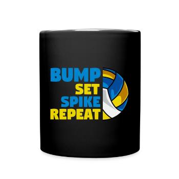 Volleyball Volleyball-Team Spieler Trainer - Tasse einfarbig - Schwarz - Vorne