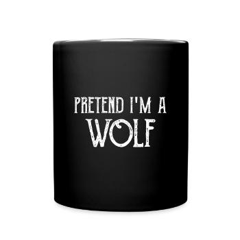 Halloween Costume Pretend I'm A Wolf Simple Easy D - Full Colour Mug - black - Front