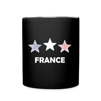 Die Sterne Frankreichs - Tasse einfarbig - Schwarz - Vorne