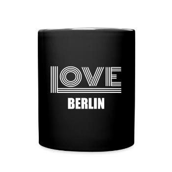 Liebe Berlin Neon Hauptstadt - Tasse einfarbig - Schwarz - Vorne