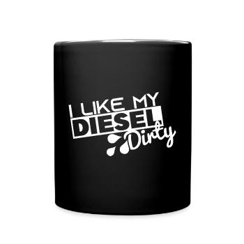 I Like My Diesel Dirty - Funny Dirty Diesel Car - Full Colour Mug - black - Front