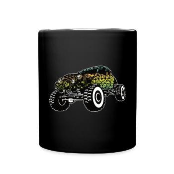 Monster Truck Skull Gradient - Full Colour Mug - black - Front