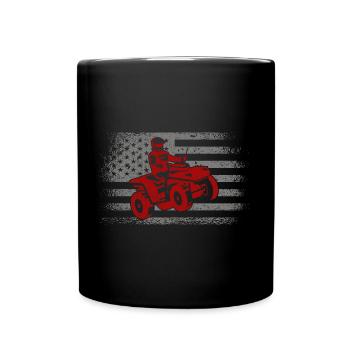 Chauffeur VTT USA Quad Quad Quad Bike Quad Bike - Mug uni - noir - Devant