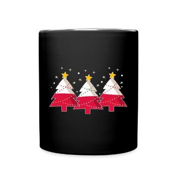 Christmas trees Poland Polish flag Polska - Full Colour Mug - black - Front