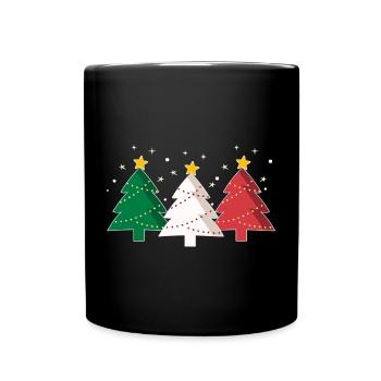 Weihnachtsbäume Italien Italienische Flagge - Tasse einfarbig - Schwarz - Vorne