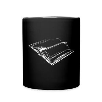 Livre, livre, livres, lecture, lecteur, illustration, graphique - Mug uni - noir - Devant