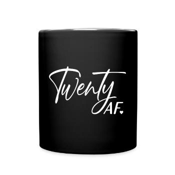 20. Geburtstag Männer Frauen Jubiläum 20 Jahre alt - Tasse einfarbig - Schwarz - Vorne