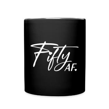 50th Birthday Men Women Anniversary 50 Years Old - Full Colour Mug - black - Front