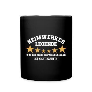 Heimwerker Legende Geschenk - Tasse einfarbig - Schwarz - Vorne
