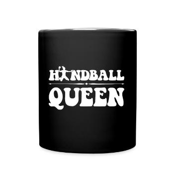 Handballspielerin Handball Queen Outfit - Tasse einfarbig - Schwarz - Vorne