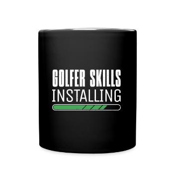 Golfspieler Golfen Golfer Skills Golf - Tasse einfarbig - Schwarz - Vorne