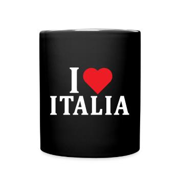 t-shirt I love Italy t-shirt idée cadeau - Mug uni - noir - Devant