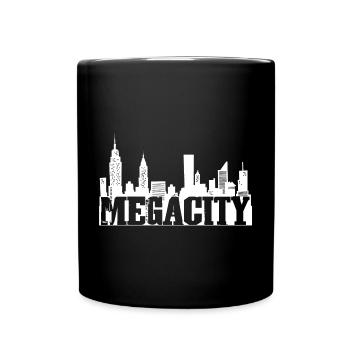 Ville géante blanche - Mug uni - noir - Devant