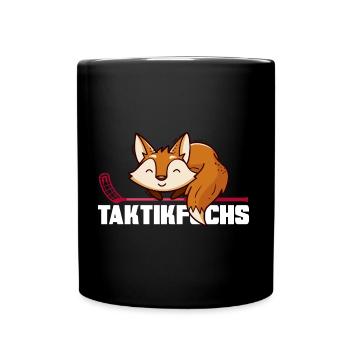 Floorball Unihockey Floorballtrainer unihoc - Tasse einfarbig - Schwarz - Vorne