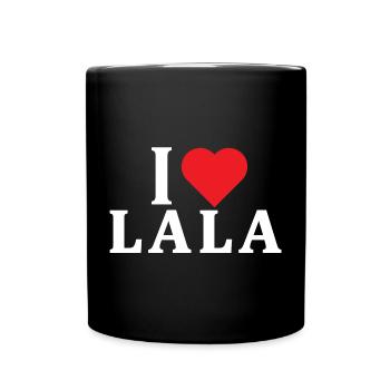 T-Shirt Ich liebe Lala T-Shirt Geschenkidee - Tasse einfarbig - Schwarz - Vorne