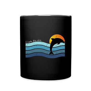 Wineglass Bay australia vintage style - Tasse einfarbig - Schwarz - Vorne