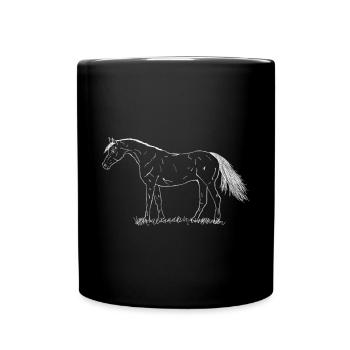 Pferd - Tasse einfarbig - Schwarz - Vorne