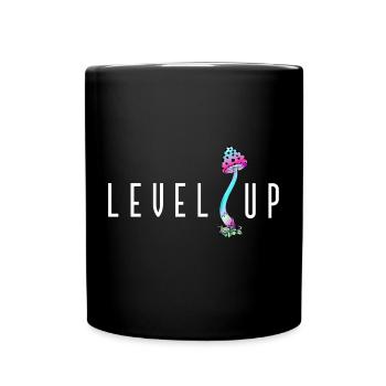 LEVEL UP Mushroom - Full Colour Mug - black - Front