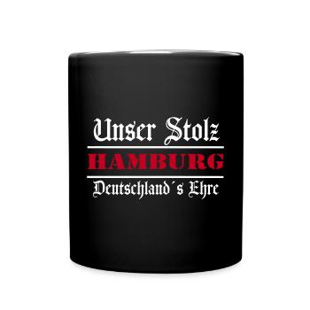 Hamburg , Tradition , Stolz und Ehre Hamburg (25) - Tasse einfarbig - Schwarz - Vorne