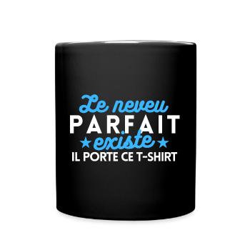 Le neveu parfait existe il porte ce t-shirt - Mug uni - noir - Devant