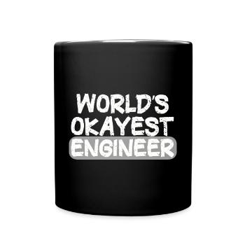 World's Best Engineer Bold Statement - Full Colour Mug - black - Front